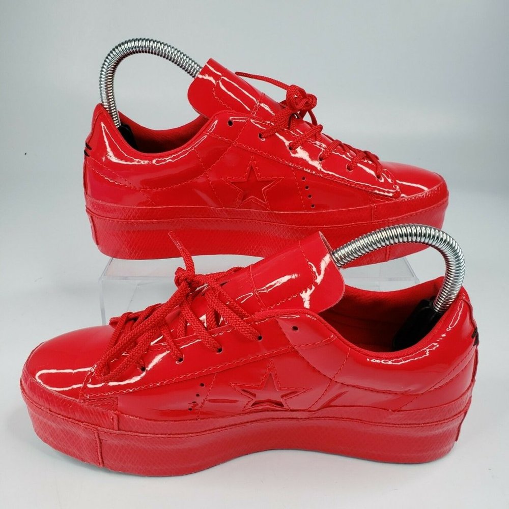 Converse One Star Platform OX Cherry Red Shoes Women's Size 6